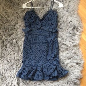 Navy lace dress